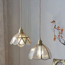Axyaa Copper Glass LED Pendant Lights: Vintage Nordic Style Hanging Lamp