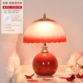 Axyaa Ceramic Glass Mushroom Table Lamps LED Bedroom Study Desk Lights