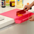 Axyaa Kitchen Cutting Board Set with Storage Tank - Durable Plastic Fruit Cutting Board