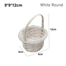 Axyaa Hand-Woven Wicker Flower Storage Basket: Beautiful Round/Oval Shape Basket
