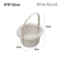 Axyaa Hand-Woven Flower Storage Basket Oval/Round Wicker Basket
