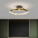 Axyaa Crystal Circular LED Ceiling Light for Living Room, Bedroom, Dining Room