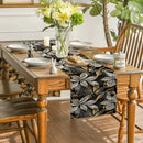 Axyaa Metallic Texture Floral Branches Table Runner for Dining & Dresser Decor