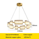 Axyaa Designer Copper Chandelier, Modern Island Table Lamp
