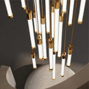 Axyaa Luxury Rotating LED Chandelier for High Ceiling Staircase