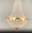 Axyaa Gold Finish Crystal Chandelier for Living Room, Dining Room, Bedroom