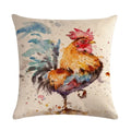 Animal Print Linen Pillowcase by Axyaa - Home Decor Cushion Cover