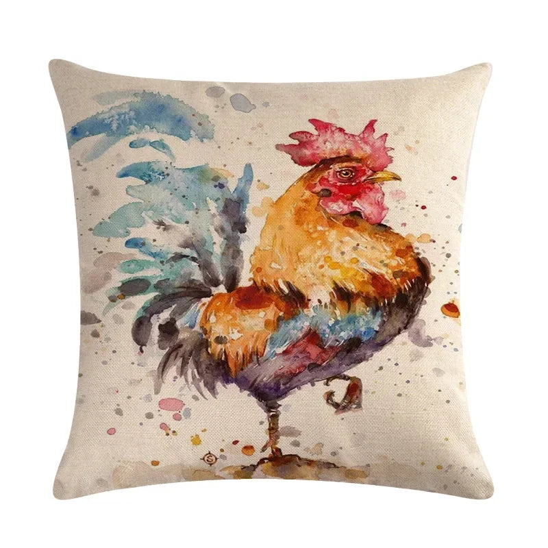 Animal Print Linen Pillowcase by Axyaa - Home Decor Cushion Cover