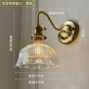 Axyaa Nordic Brass Wall Lamp glass Shade Sconce Lighting Fixture with Switch