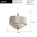 Axyaa Retro Style Fabric Chandelier Pendant Light for Living Room