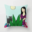 Axyaa Cute Animal Print Polyester Pillowcase for Bedroom Living Room 45x45cm