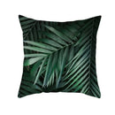 Flamingo Flower Rainforest Cushion Cover with Tropical Plant Animal Pattern by Axyaa