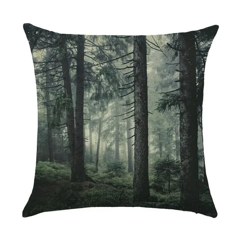 Axyaa Cartoon Pattern Linen Pillowcase - Home Sofa Decorative Cushion Cover