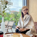 Axyaa Cashmere Shawl Blanket: Multi-Functional Warm Office & Nap Blanket