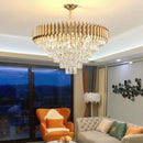 Axyaa Modern Luxury Crystal LED Pendant Chandelier for Living Dining Bedroom