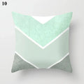 Axyaa Mint Green Blue Geometric Cushion Cover Modern Home Decor