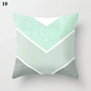 Axyaa Mint Green Blue Geometric Cushion Cover Modern Home Decor