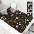 Axyaa Watercolor Plant Absorbent Kitchen Mat