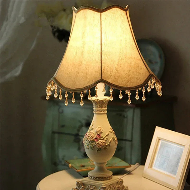 Axyaa Nordic LED Desk Lamp Resin Dimming Table Light for Home Bedroom