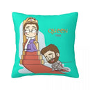 Axyaa Square Pillowcase Comfort Cushion Cover Polyester Throw Pillow for Home Sofa