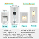 Axyaa 3W LED Motion Sensor Wall Lamp for Indoor/Outdoor Decor and Stair Lighting