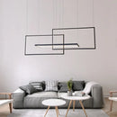Axyaa LED Rectangle Pendant Chandelier for Living Dining Room, Stair Loft Lighting