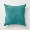 Axyaa Teal Blue Geometric Pillow Cases with Letter Leaves Plant Print, Deer Animal Design.