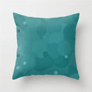 Axyaa Teal Blue Geometric Pillow Cases with Letter Leaves Plant Print, Deer Animal Design.