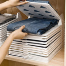 Axyaa Clothes Storage Board Stackable Organizer Rack - 5PCS Layered Folding for Wardrobe