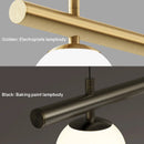 Axyaa Modern Minimalist Linear Pendant Light: Stylish Nordic Chandelier for Living Room & Restaurant.