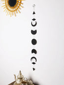 Axyaa Moon Phase Wall Hanging: Boho Wood Garland Room Decor for Living Room Bedroom Nursery