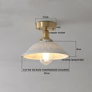 Axyaa Modern Ceramic LED Ceiling Lamp White for Porch & Balcony