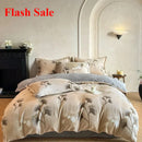 Axyaa Milk Fleece High Gram Four-Piece Bedding Set with Warm Printed Design