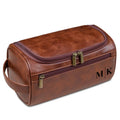 Axyaa Men's PU Leather Toiletry Bag: Personalized Travel Organizer for Groomsmen, Birthday, Bachelor Gift