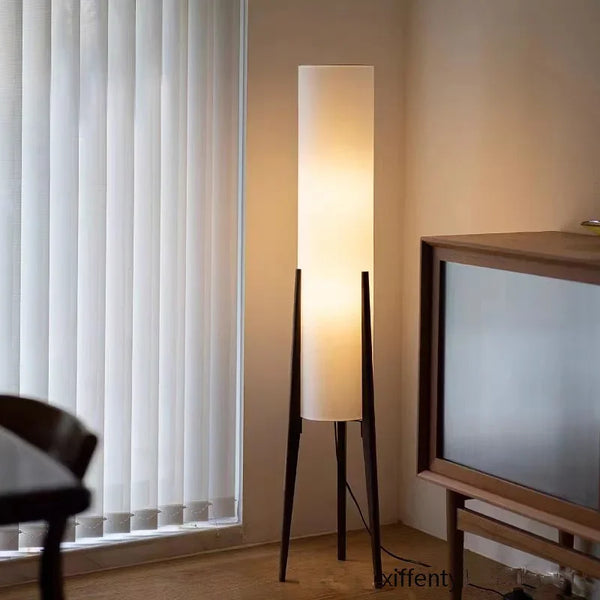 Nordic Chinese Style Wood Floor Lamp by Axya - Modern Living Room Standing Light