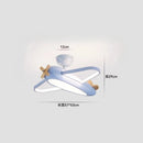 Axyaa Airplane LED Pendant Lamp for Kids Room - White and Blue Theme