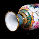 Axyaa Chinese Ceramic Enamel Vase for TV Cabinet and Desktop Decoration
