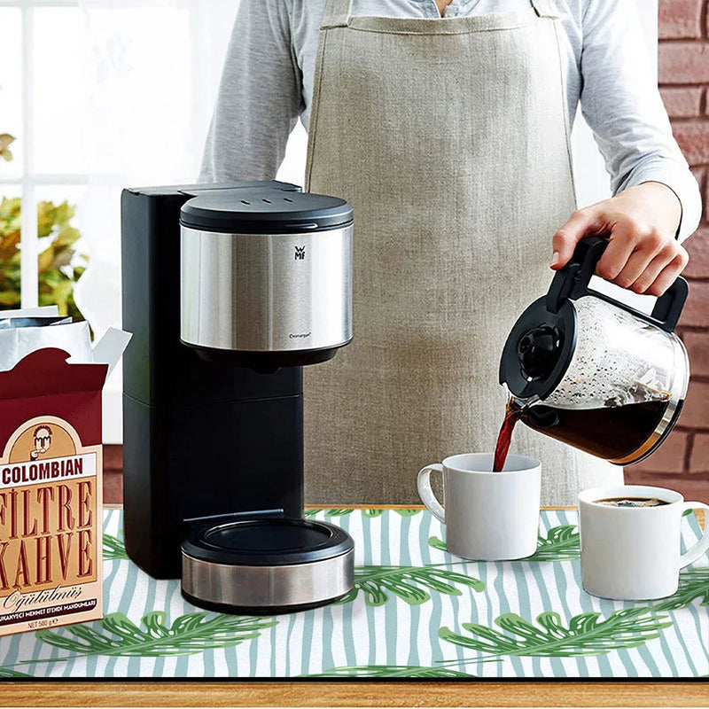 Axyaa Kitchen Draining Mat: Absorbent, Antiskid, Quick Dry Bathroom & Coffee Dish Pad