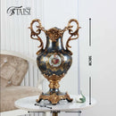 Axyaa European Luxury Double Ear Vase Home Decoration Handicraft Living Room Decor