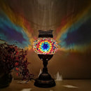 Axyaa Turkish Mosaic Aroma Table Lamp Vintage Art Deco Glass Bed Light