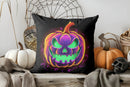 Axyaa Blue Lightning Skull Halloween Throw Pillow Cover