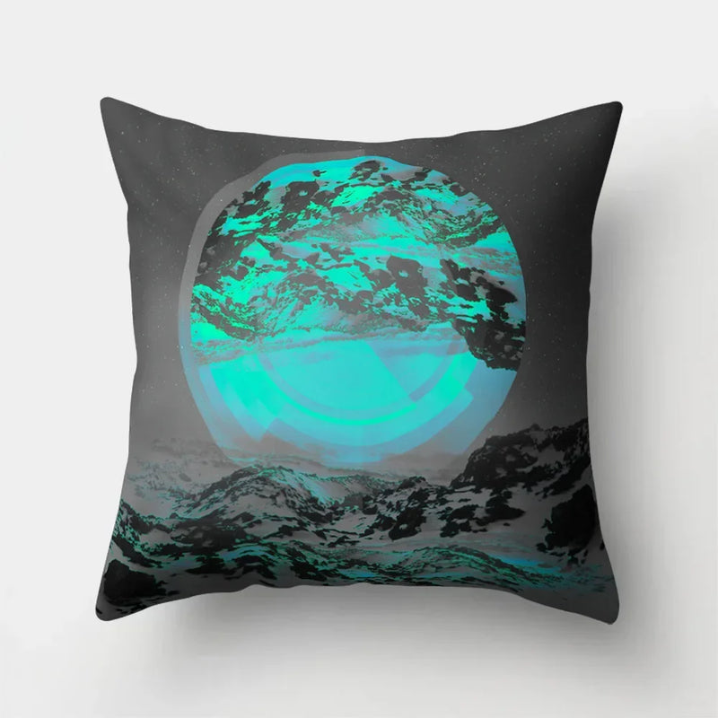 Axyaa Sky Landscape Print Polyester Pillowcase for Home Decor