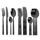 Axyaa Diamond Handle Cutlery Set - Stainless Steel Dinnerware Kit