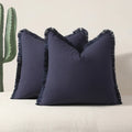 Axyaa Solid Color Cushion Cover 50X50 Cotton Throw Pillowcase for Home and Sofa