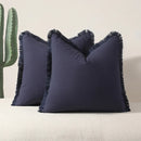 Axyaa Solid Color Cushion Cover 50X50 Cotton Throw Pillowcase for Home and Sofa