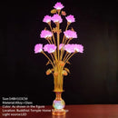 Axyaa LED Lotus Table Lamp: Illuminating Buddha's Presence in Worship Settings