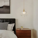 Axyaa Crystal Pendant Light: Sleek LED Chandeliers for Home Decor, Modern Nordic Glass Design