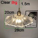 Axyaa Flower Pendant Light with Tricolored Bulb - Modern Glass Suspension Lamp