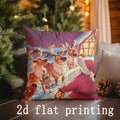 Christmas Cartoon Pattern Pillow Covers by Axyaa - For Sofa, Bedroom, Car