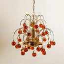 Axyaa Retro Purple Murano Style Droplet Chandelier for Living, Bedroom, Dining Room